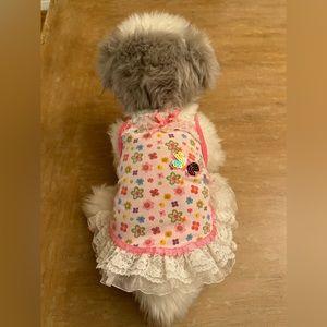 Puppia pink floral tank dress